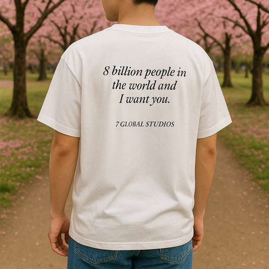 8 billion people in the world..